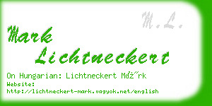 mark lichtneckert business card